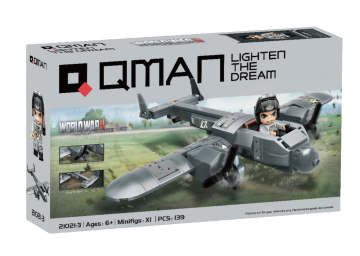Конструктор Военен самолет Бомбардировач Dornier Do17 Qman Q21021-3