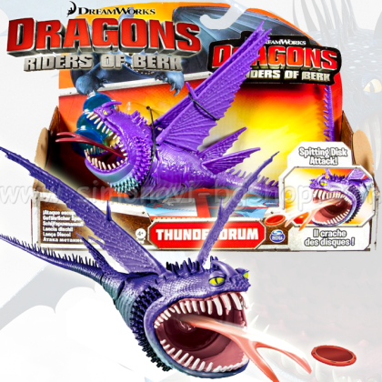 Dragons Защитниците от Бърк - Екшън дракон Thunderdrum Purple