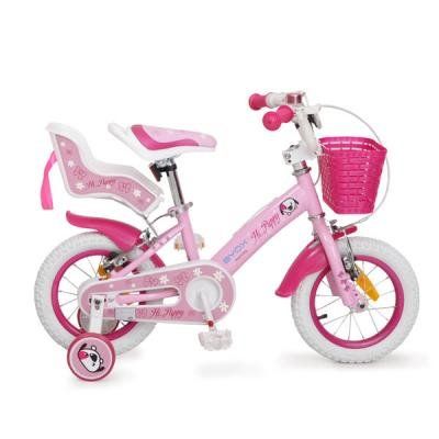 Детски велосипед Byox с помощни колела 12" PUPPY PINK