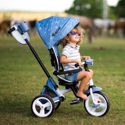 Детска триколка със сенник и въртяща се седалка LORELLI ENDURO - Grey LUXE