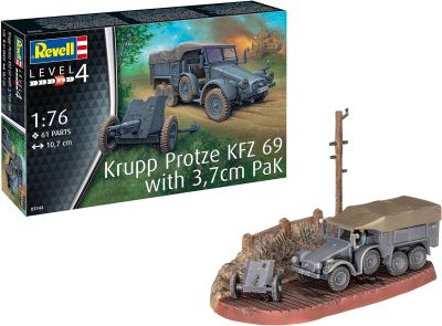 Сглобяем модел Revell Krupp Protze KFZ 69 with 3,7cm Pa