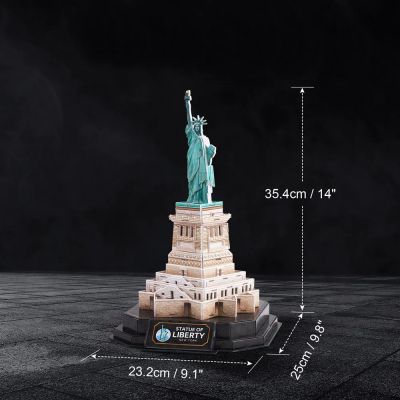 Пъзел 3D Statue of Liberty New York Night Edition с LED светлини CubicFun L536h 