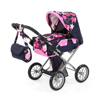 Детска количка за кукли с чанта и кош за новородено CITY STAR СИН BAYER 13669AA